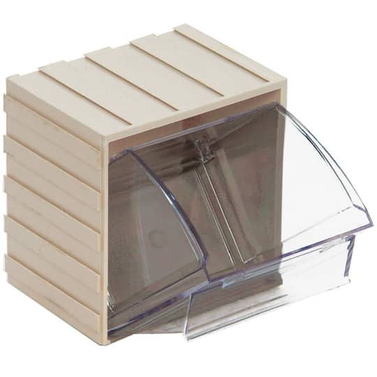 Quantum Storage Systems® 3.625" x 4.25" Ivory & Clear Individual Tip Out Bin | Michaels®